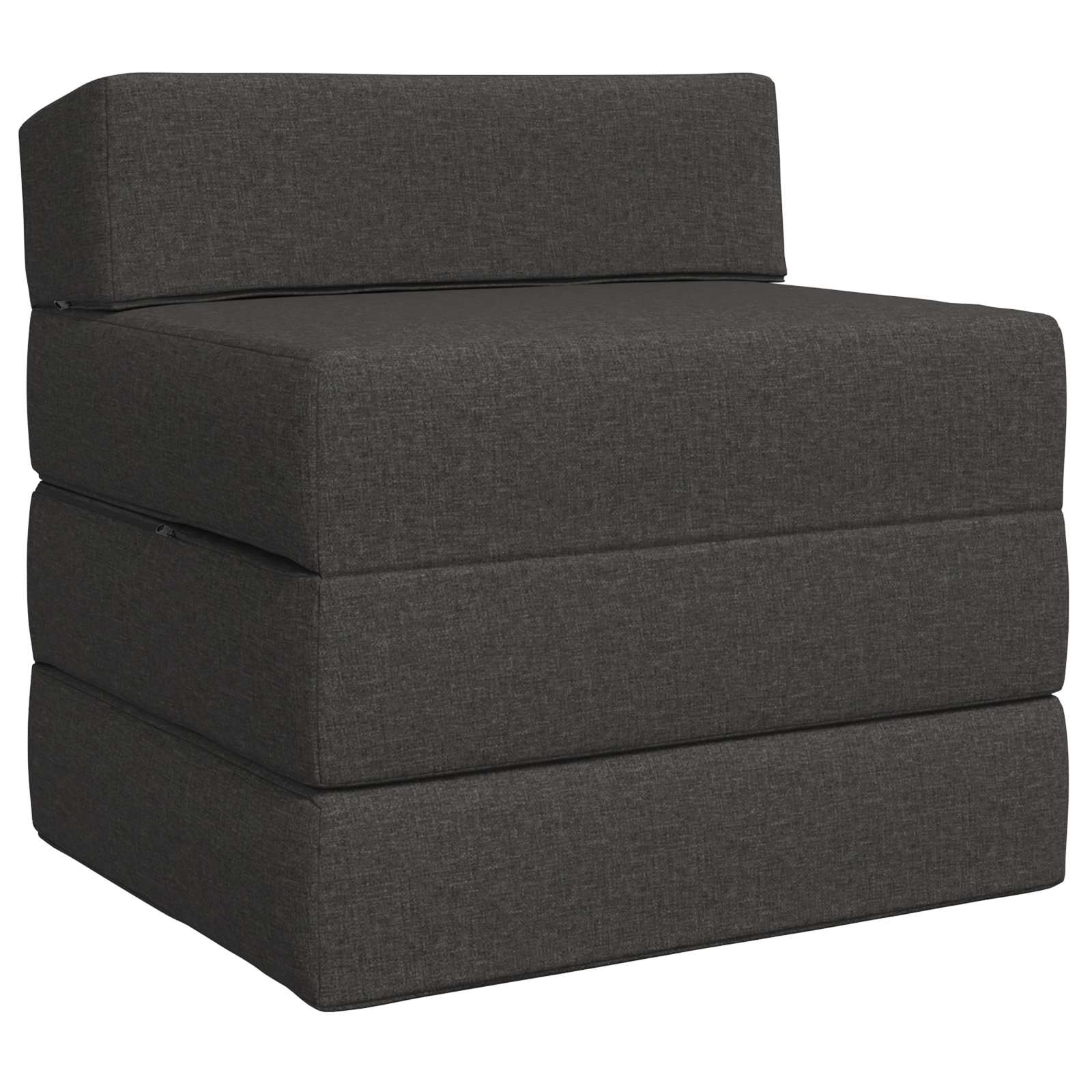 Canapé-lit pliable Gris foncé 200 x 70 x 15 cm Tissu - XIOS