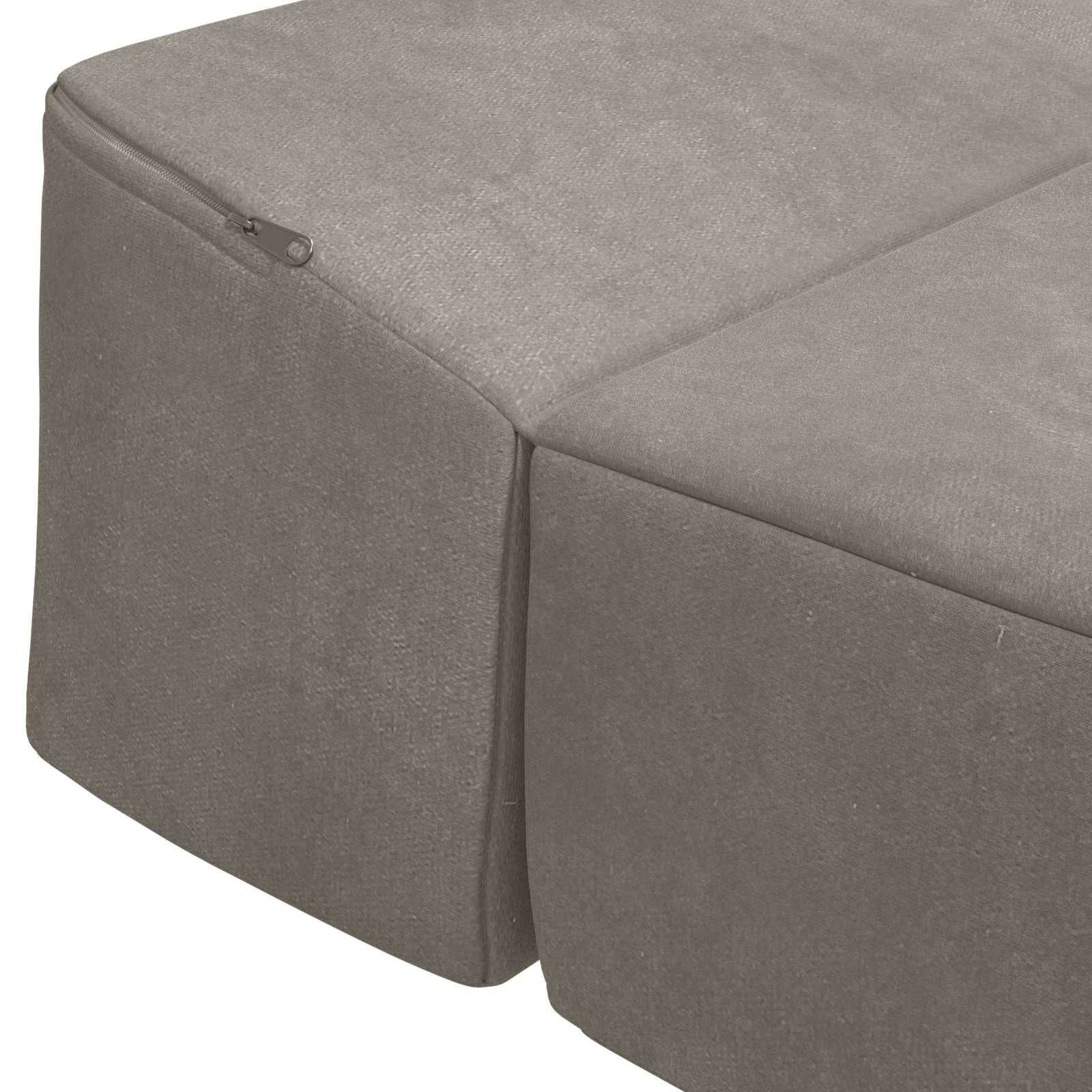 Canapé-lit pliable Gris clair 200 x 70 x 15 cm Velours - XIOS