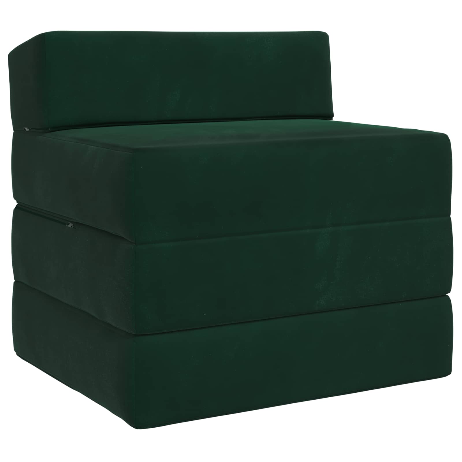 Canapé-lit pliable Vert foncé 200 x 70 x 15 cm Velours - XIOS