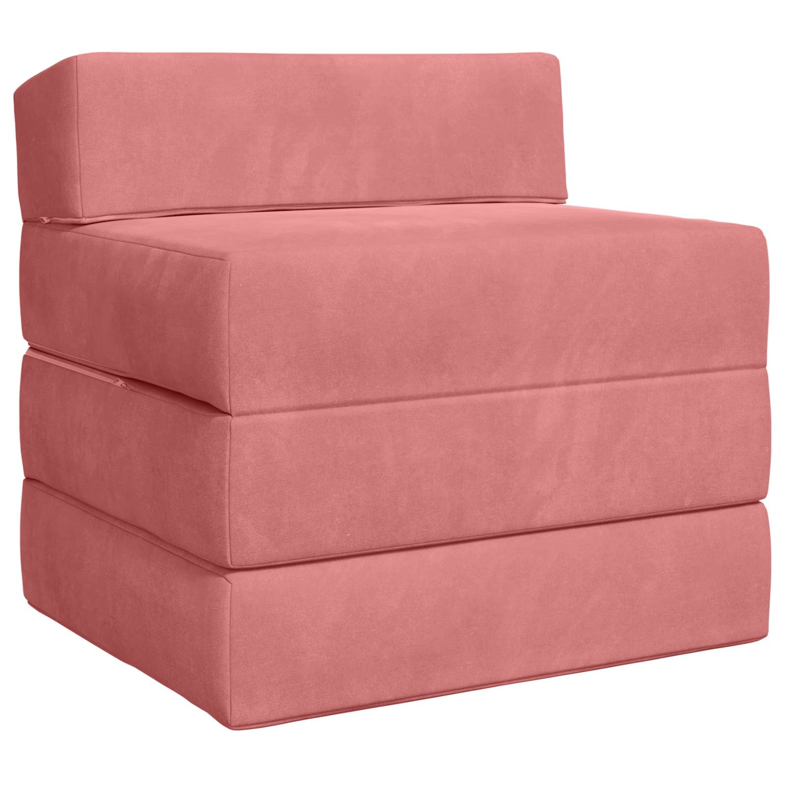 Canapé-lit pliable Rose 200 x 70 x 15 cm Velours - XIOS
