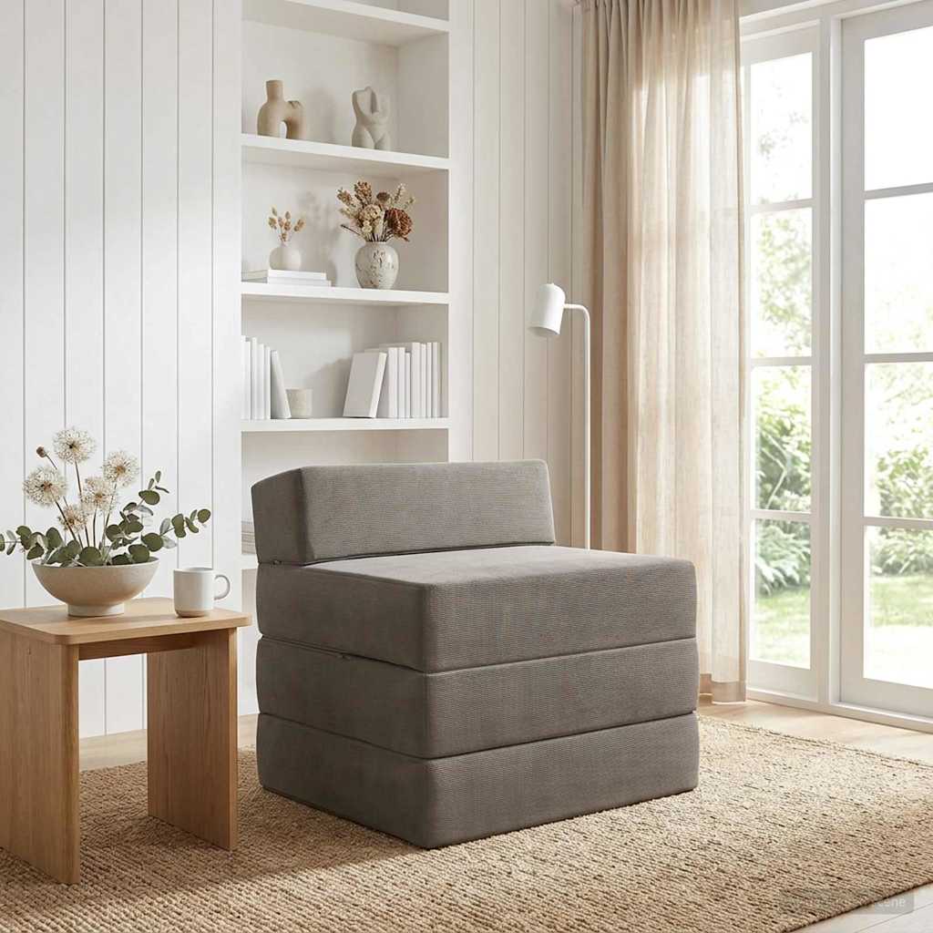 Canapé-lit pliable Gris clair 200 x 70 x 15 cm - XIOS