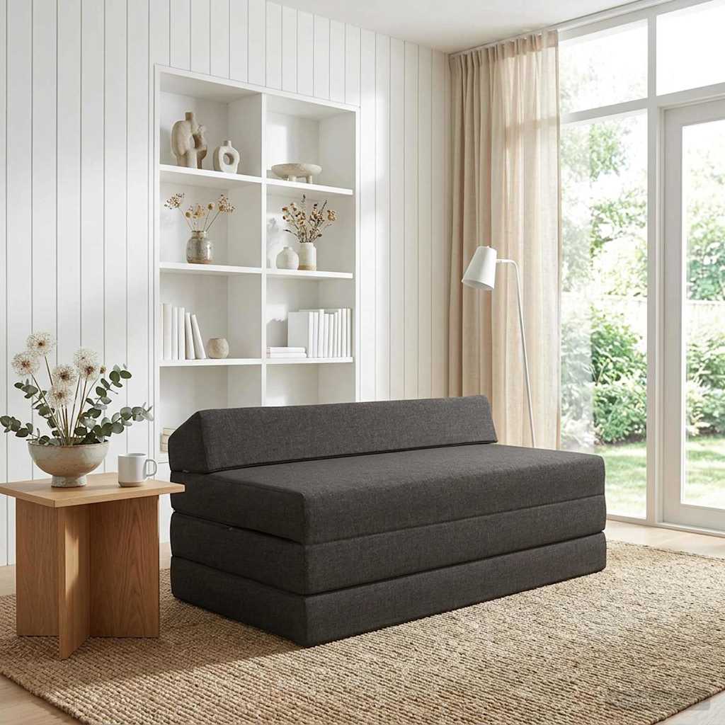 Canapé-lit pliable Gris foncé 120 x 60 x 49 cm Tissu - XIOS