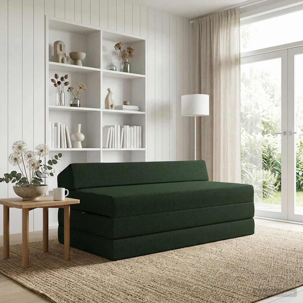 Canapé-lit pliable Vert foncé 120 x 60 x 49 cm Tissu - XIOS