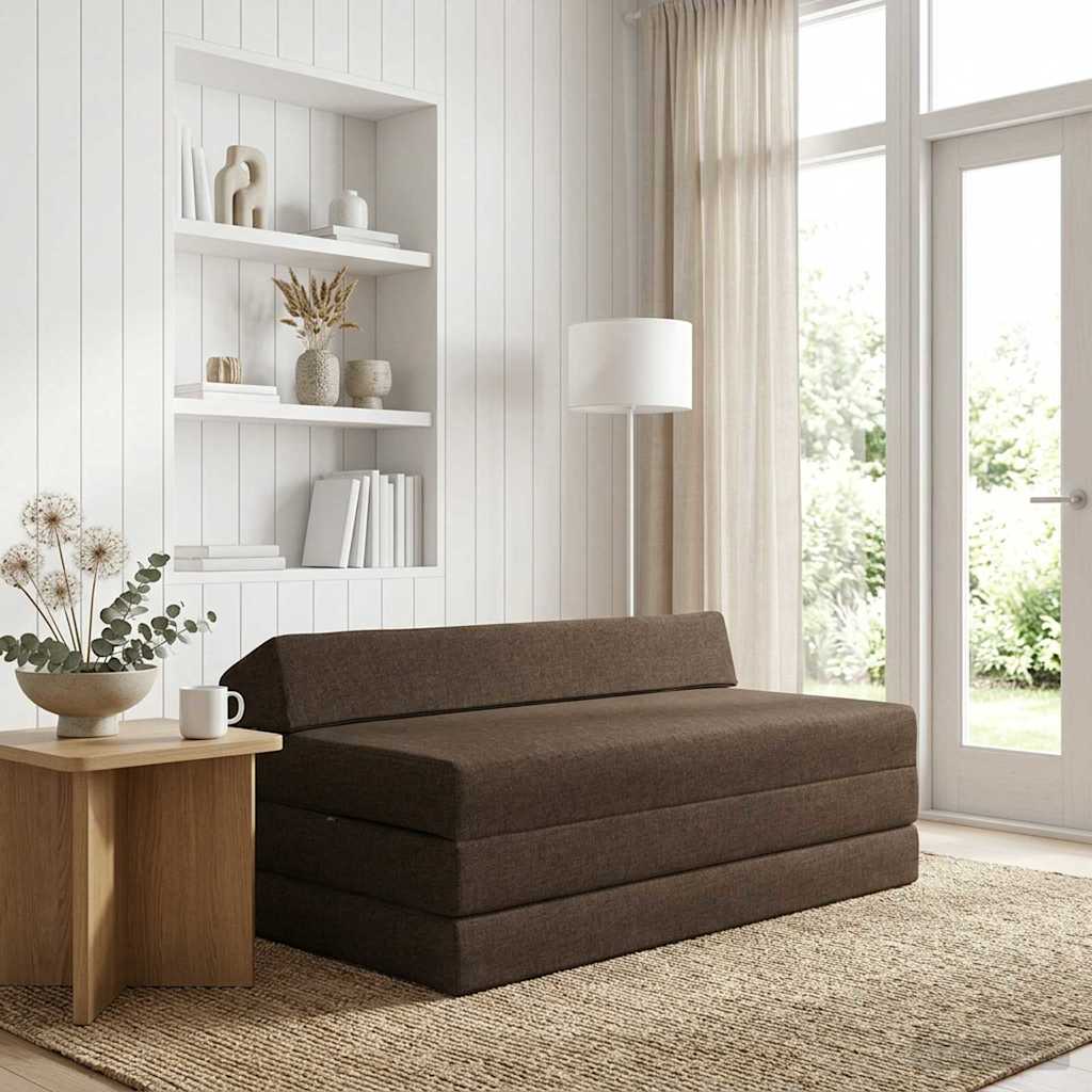 Canapé-lit pliable Taupe 120 x 60 x 49 cm Tissu - XIOS