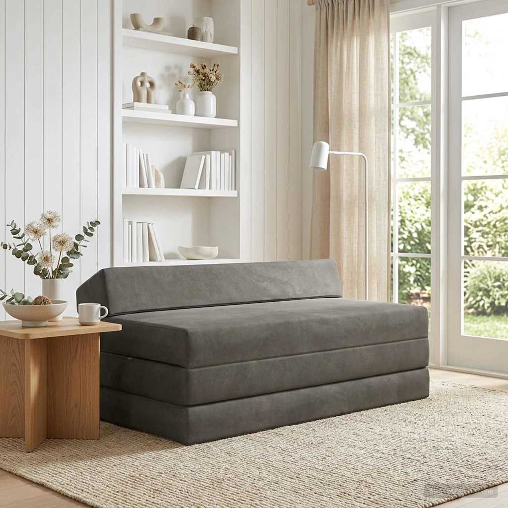 Canapé-lit pliable Gris clair 120 x 60 x 49 cm Tissu - XIOS