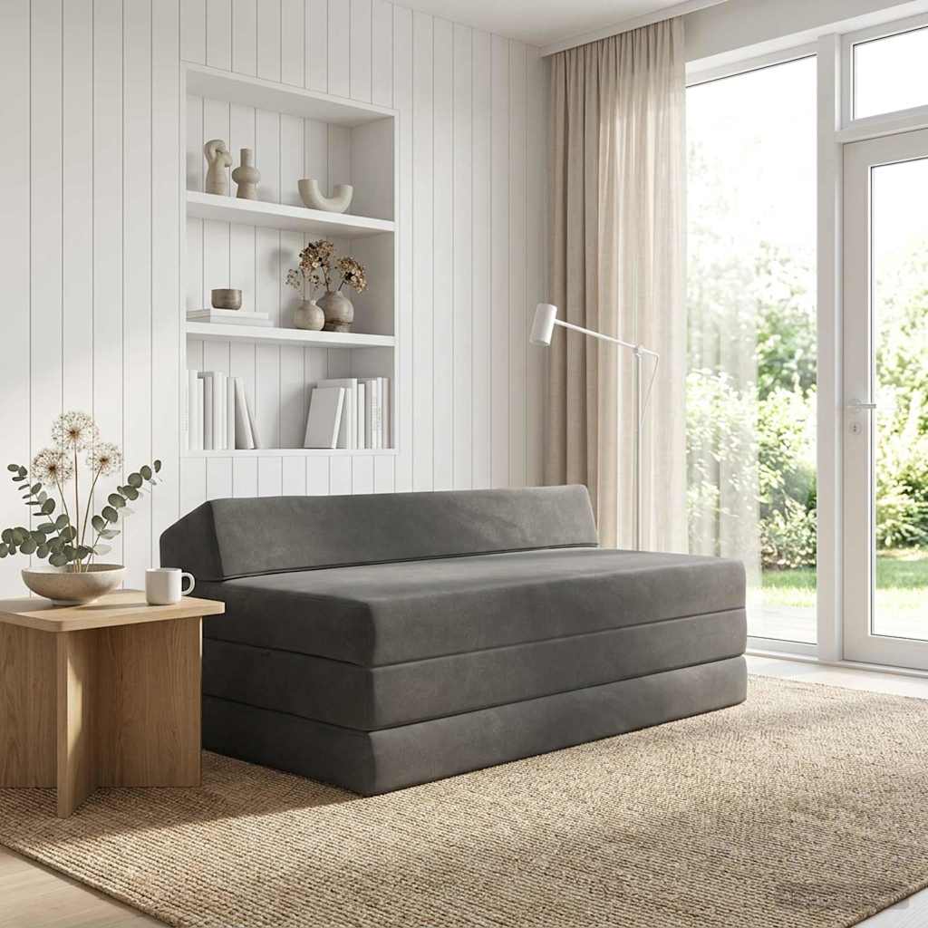 Canapé-lit pliable Gris foncé 120 x 60 x 49 cm Tissu - XIOS
