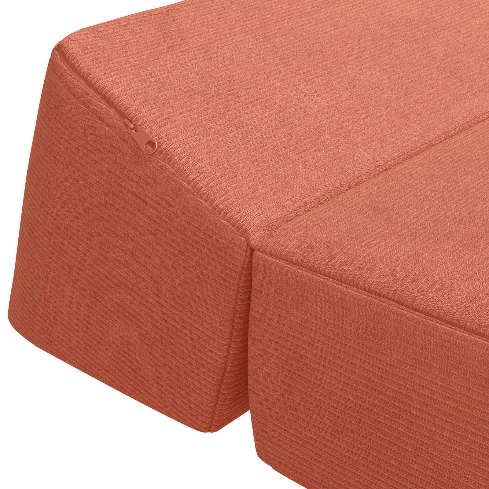 Canapé-lit pliable Rouge orange 120 x 60 x 49 cm Tissu - XIOS