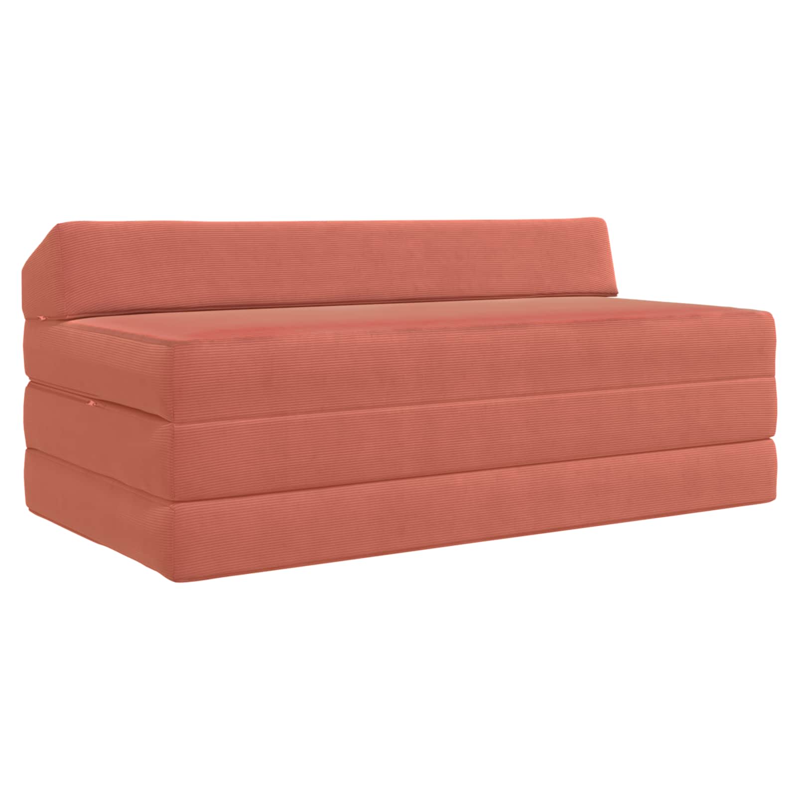 Canapé-lit pliable Rouge orange 120 x 60 x 49 cm Tissu - XIOS