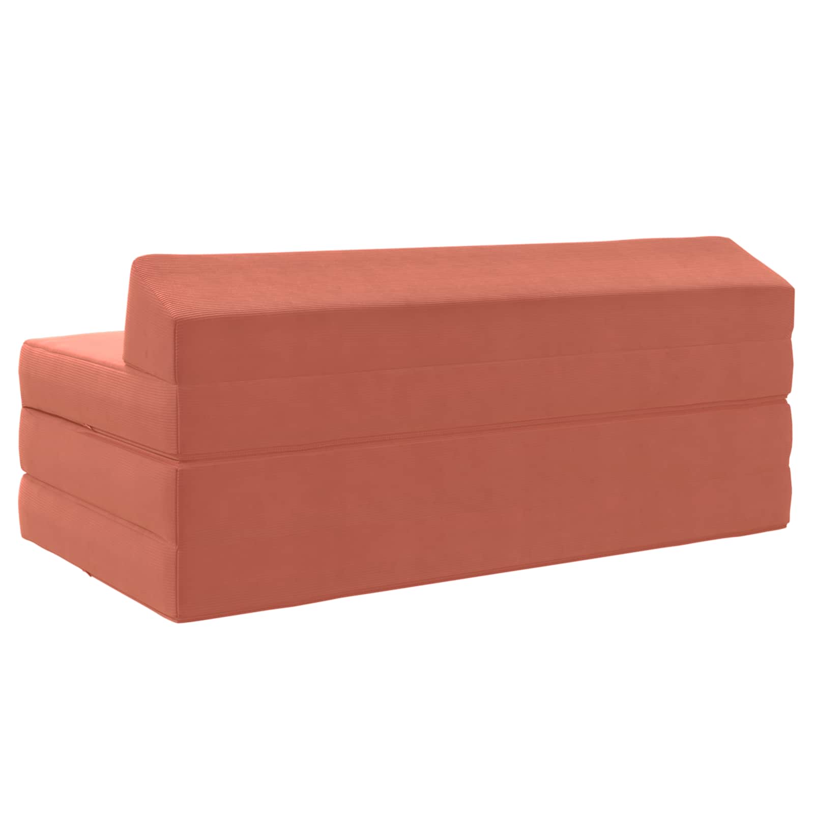 Canapé-lit pliable Rouge orange 120 x 60 x 49 cm Tissu - XIOS