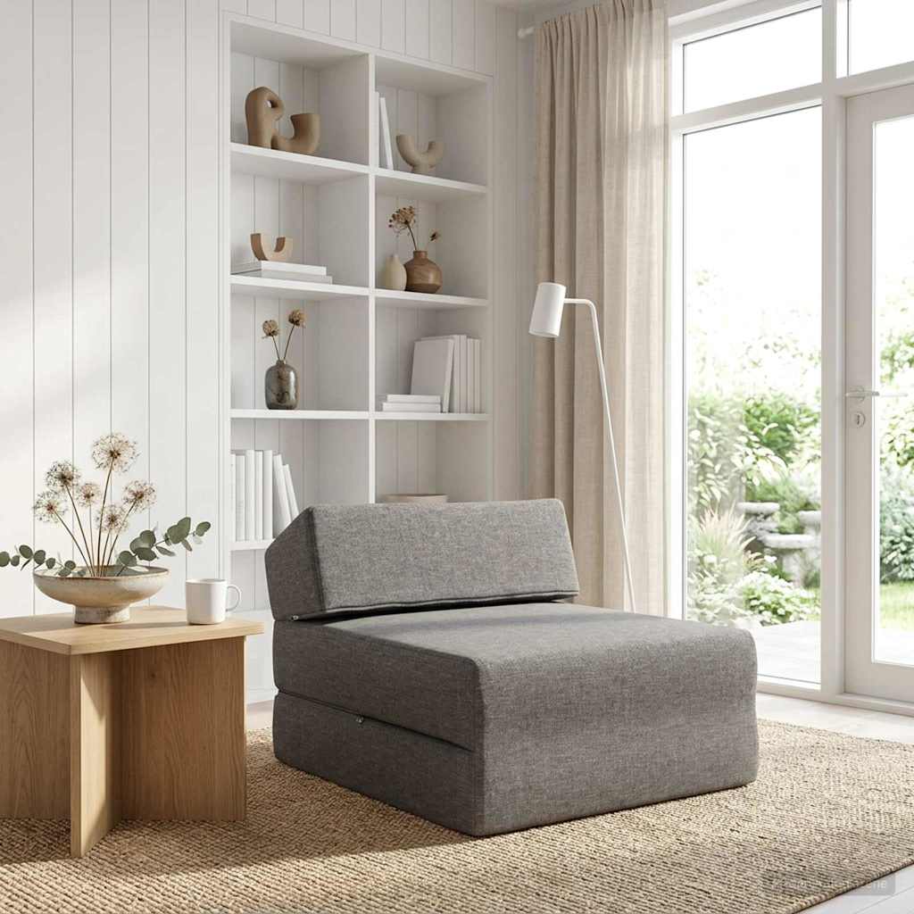 Canapé-lit pliable Gris clair 60 x 70 x 41 cm Tissu - XIOS