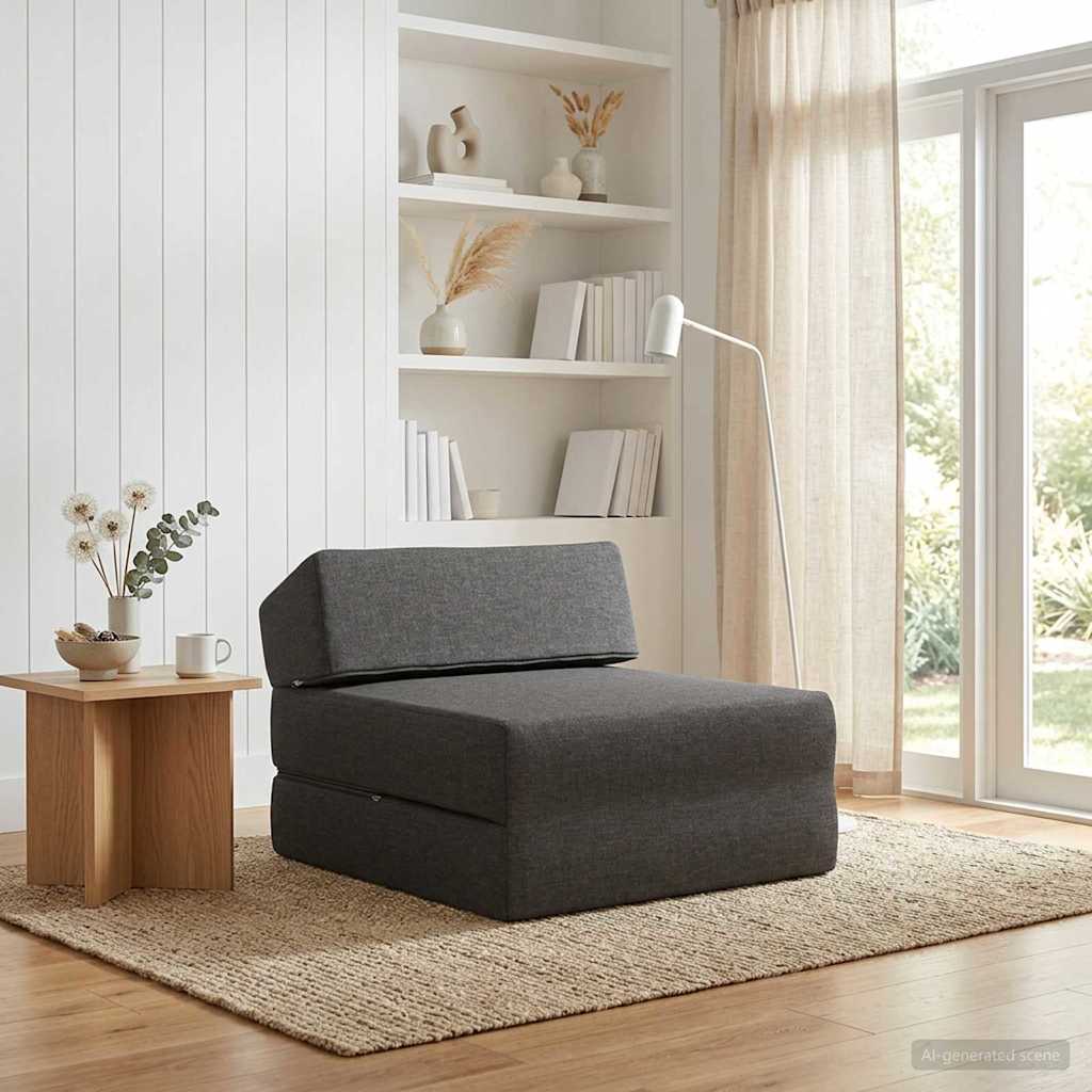 Canapé-lit pliable Gris foncé 60 x 70 x 41 cm Tissu - XIOS