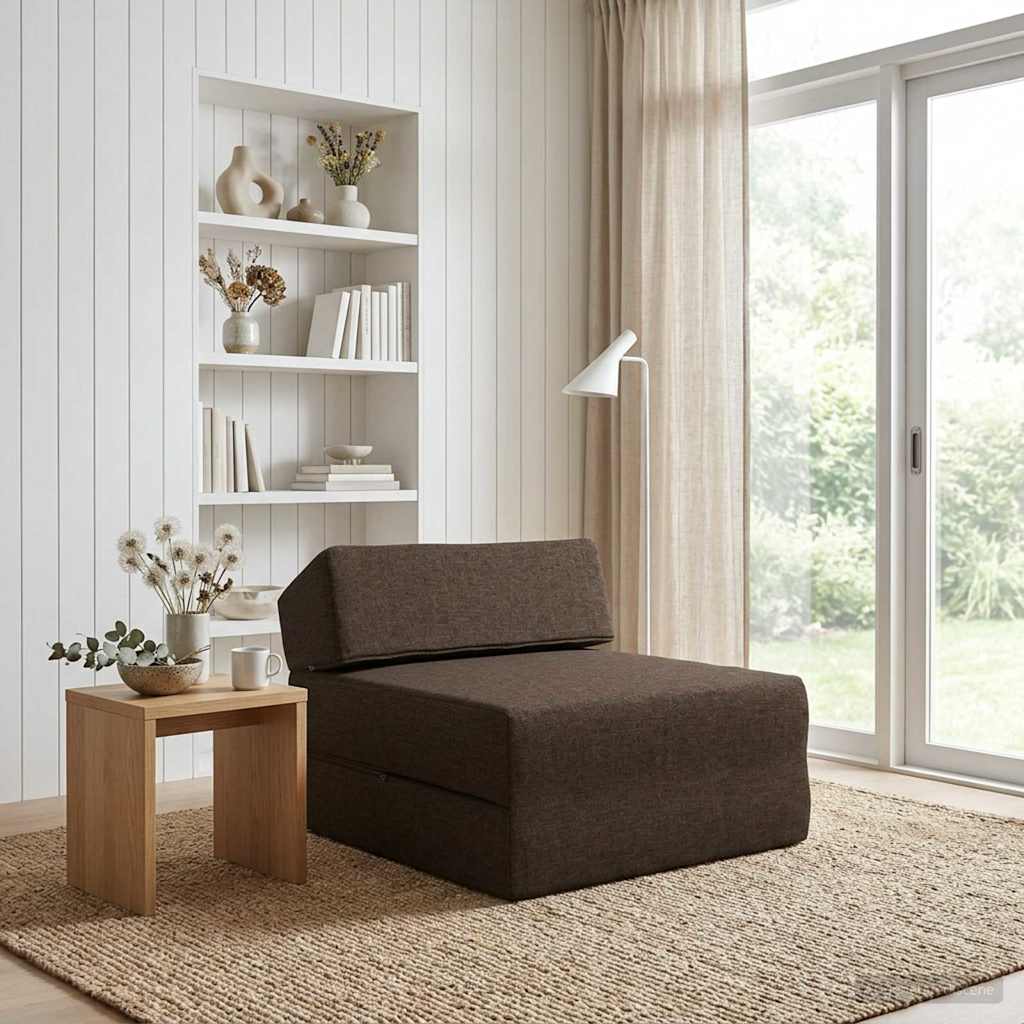 Canapé-lit pliable Taupe 60 x 70 x 41 cm Tissu - XIOS