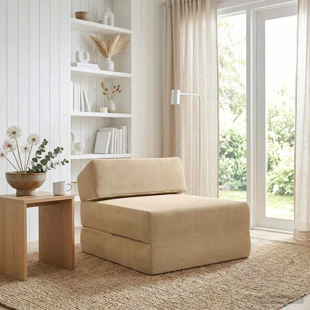 Canapé-lit pliable Vert Gris 60 x 70 x 41 cm Tissu - XIOS