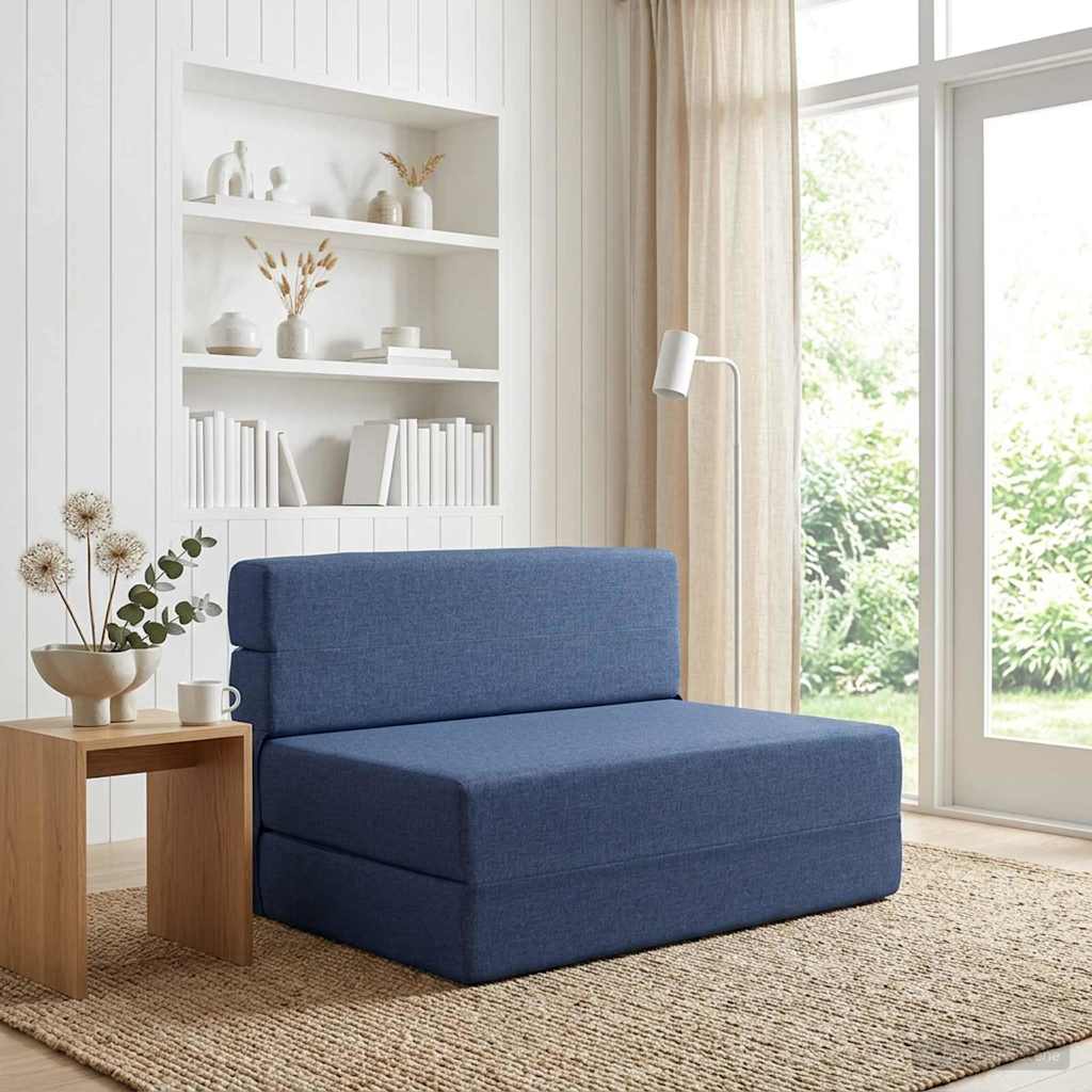 Canapé-lit pliable Bleu 70 x 72 x 60 cm Tissu - XIOS