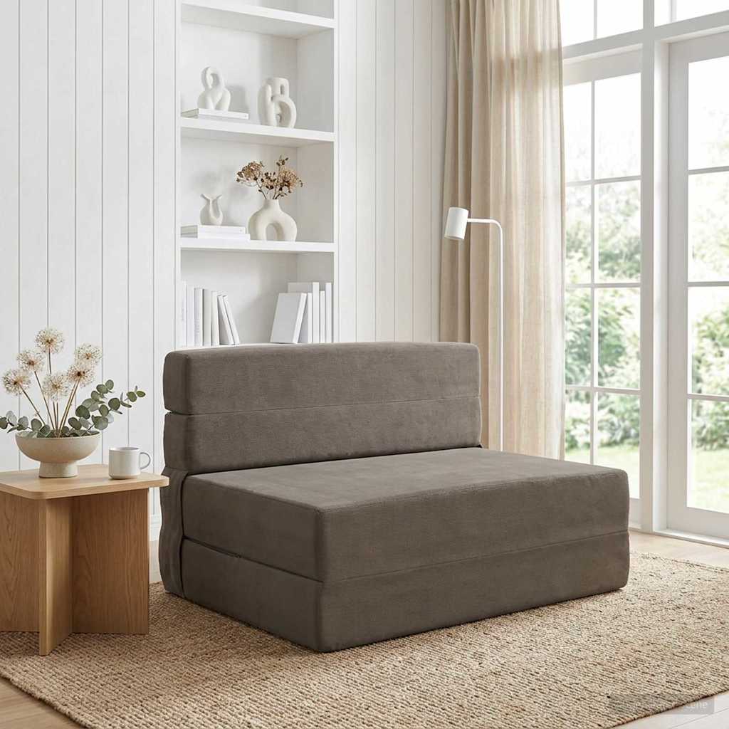 Canapé-lit pliable Gris clair 70 x 72 x 60 cm Tissu - XIOS