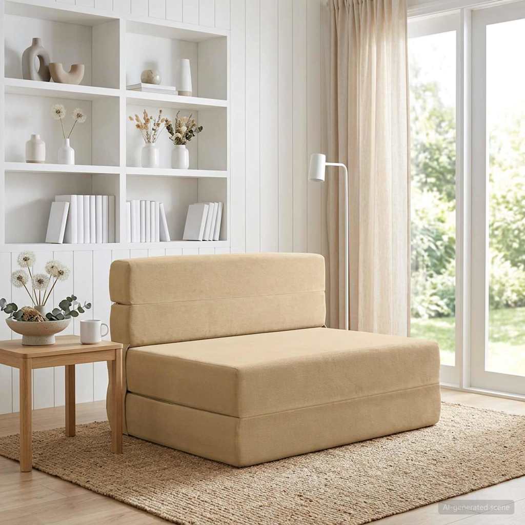 Canapé-lit pliable Vert Gris 70 x 72 x 60 cm Tissu - XIOS