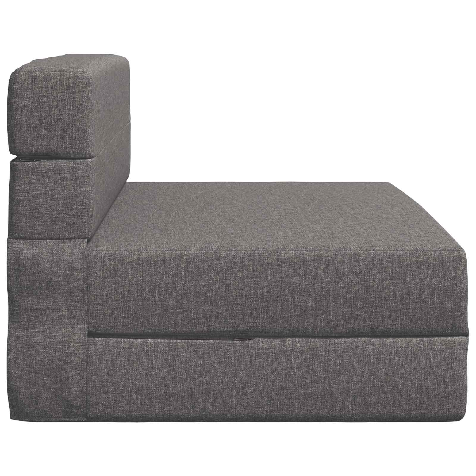 Canapé-lit pliant Gris clair 190 x 70 x 15 cm tissu - XIOS