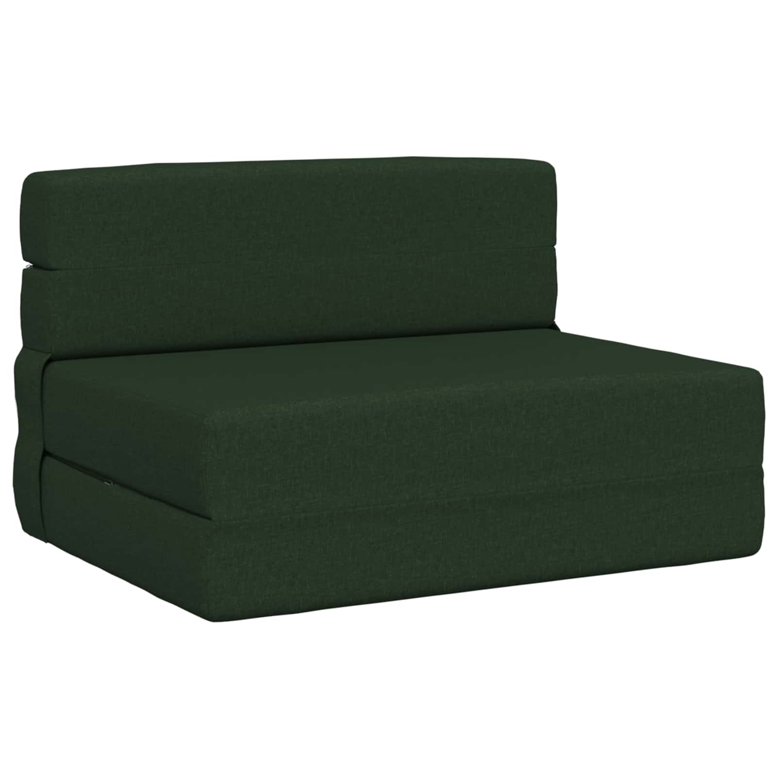 Canapé-lit pliant Vert foncé 190 x 100 x 15 cm tissu - XIOS