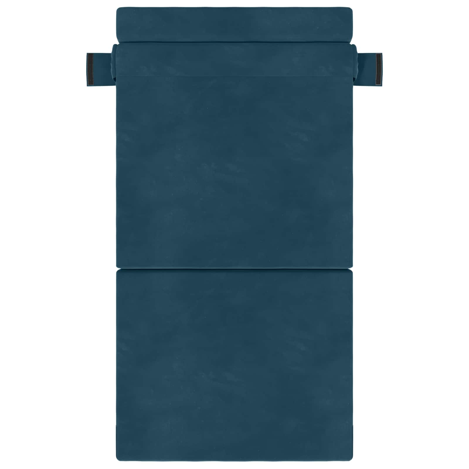 Canapé-lit pliant Bleu 190 x 100 x 15 cm Velours - XIOS