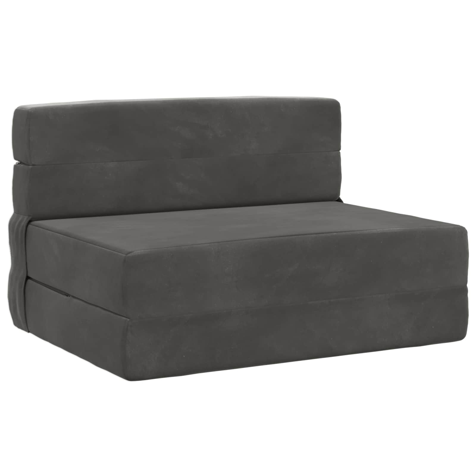 Canapé-lit pliant Gris foncé 190 x 100 x 15 cm Velours - XIOS