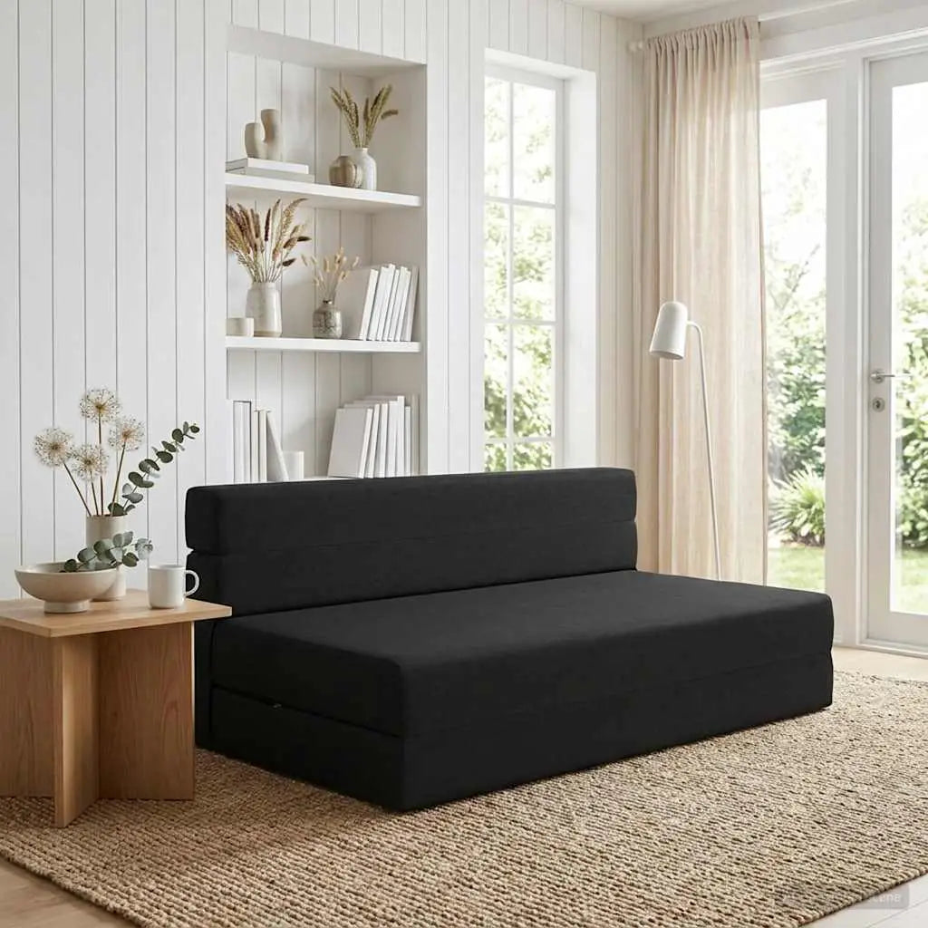 Canapé-lit pliable Noir 152 x 86,5 x 60 cm Tissu - XIOS