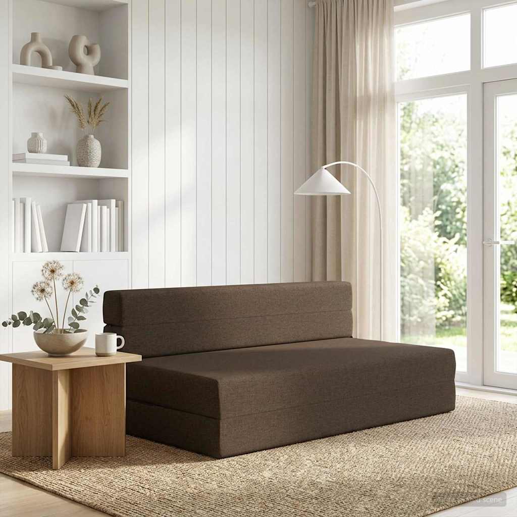 Canapé-lit pliable Taupe 152 x 86,5 x 60 cm Tissu
