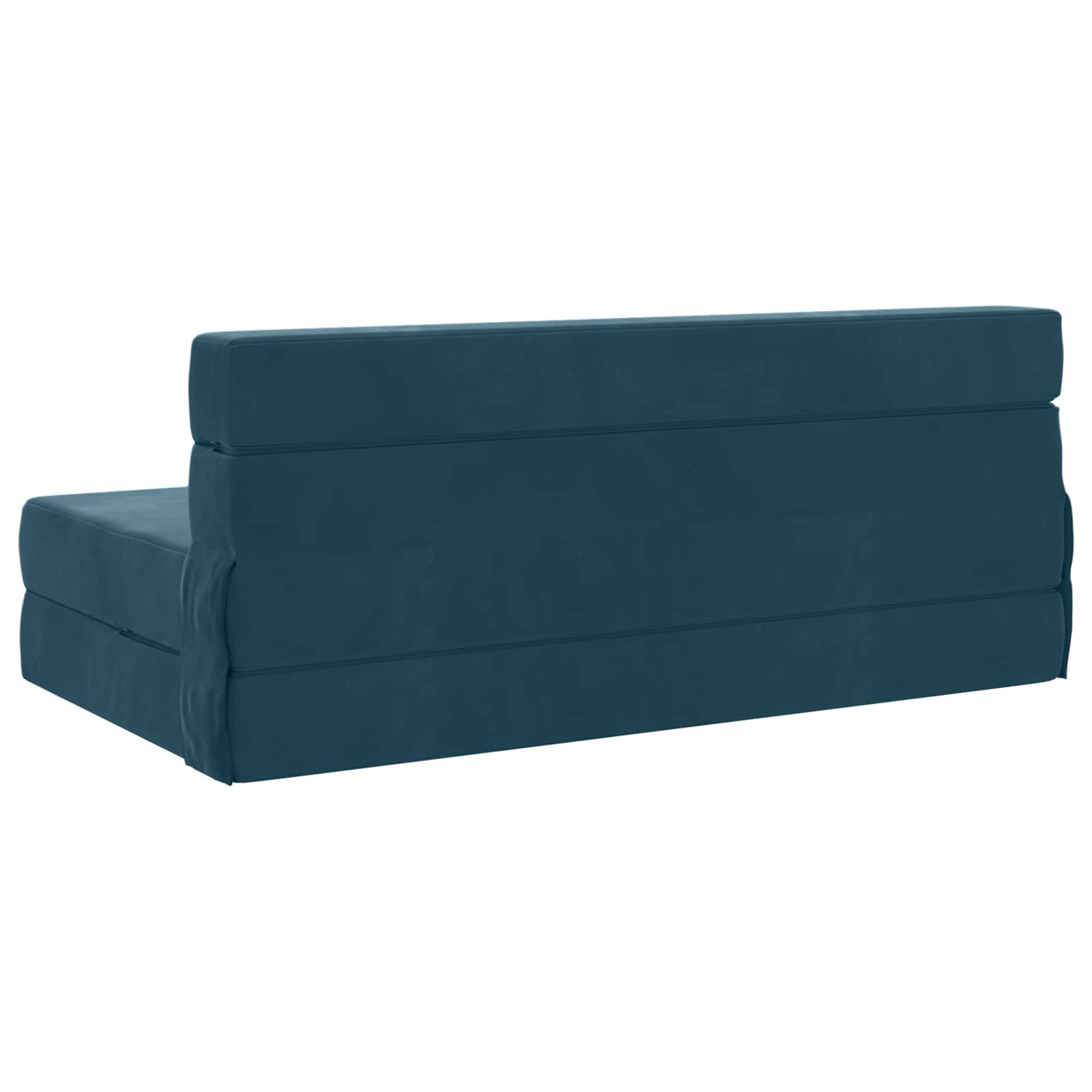 Canapé-lit pliant Bleu 203 x 152 x 15 cm Velours - XIOS
