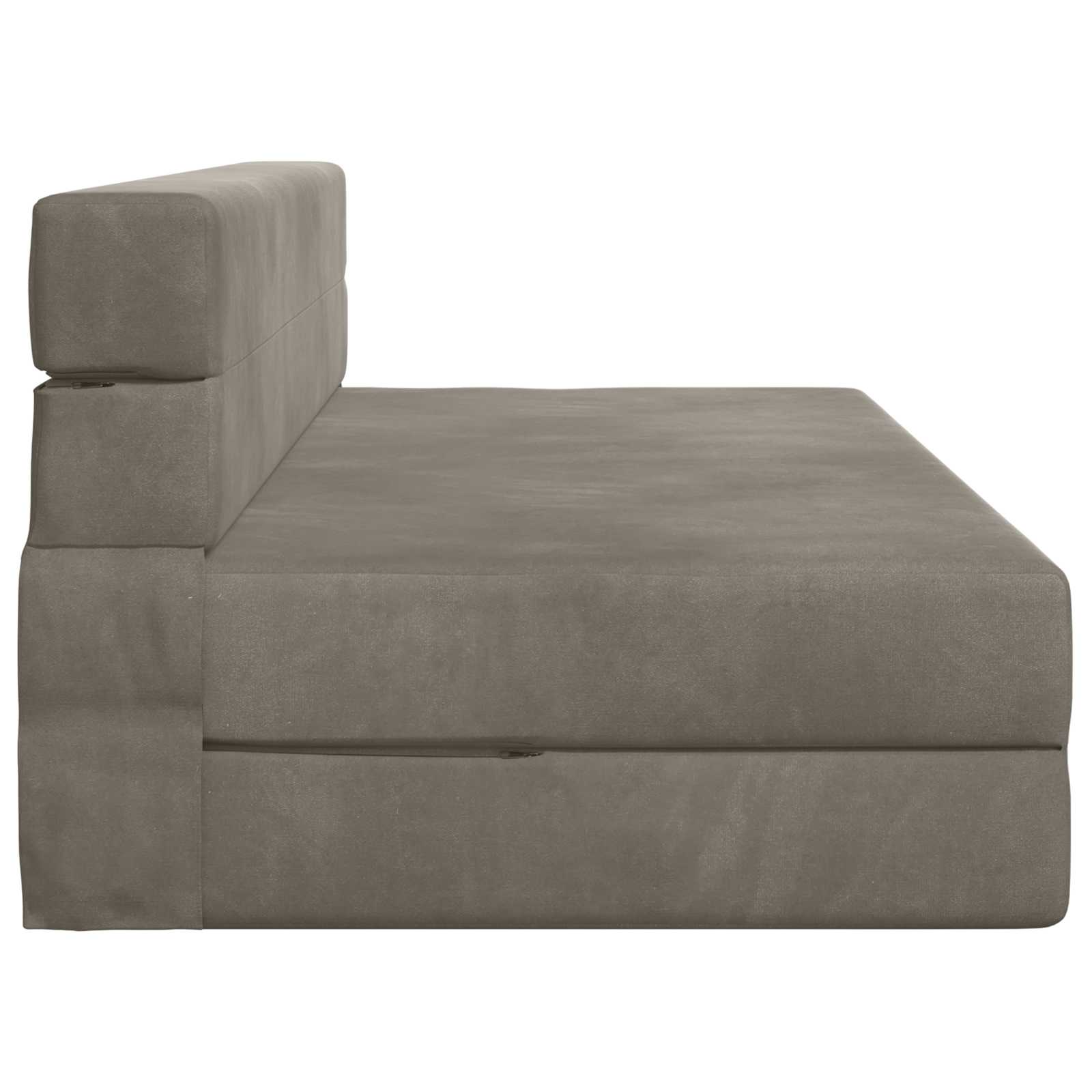 Canapé-lit pliant Gris clair 203 x 152 x 15 cm Velours - XIOS