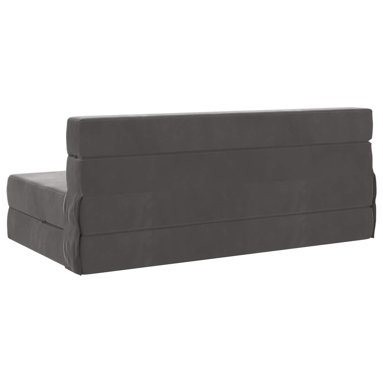 Canapé-lit pliant Gris foncé 203 x 152 x 15 cm Velours - XIOS