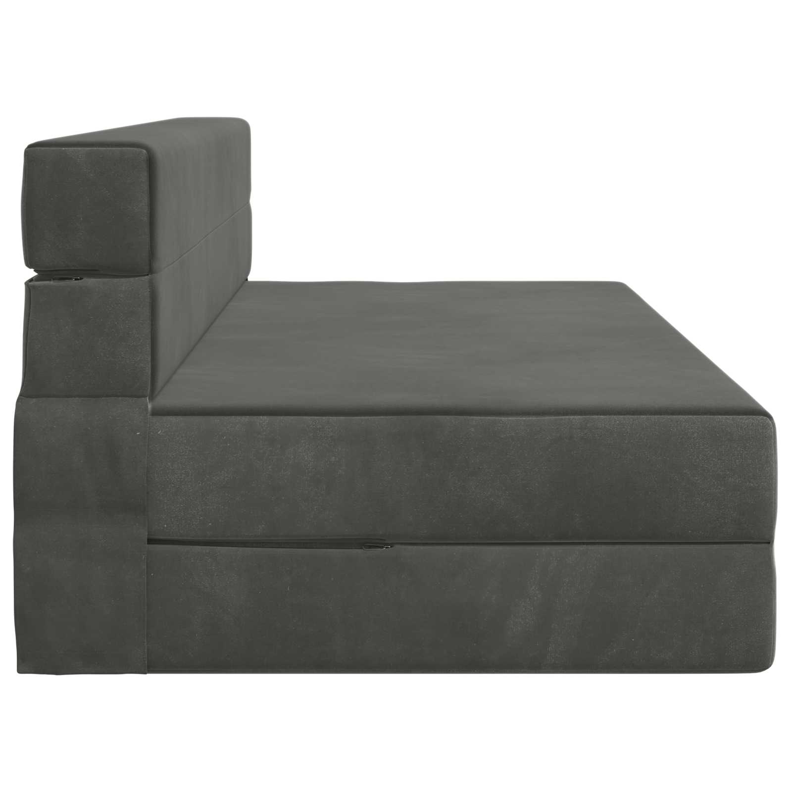 Canapé-lit pliant Gris foncé 203 x 152 x 15 cm Velours - XIOS