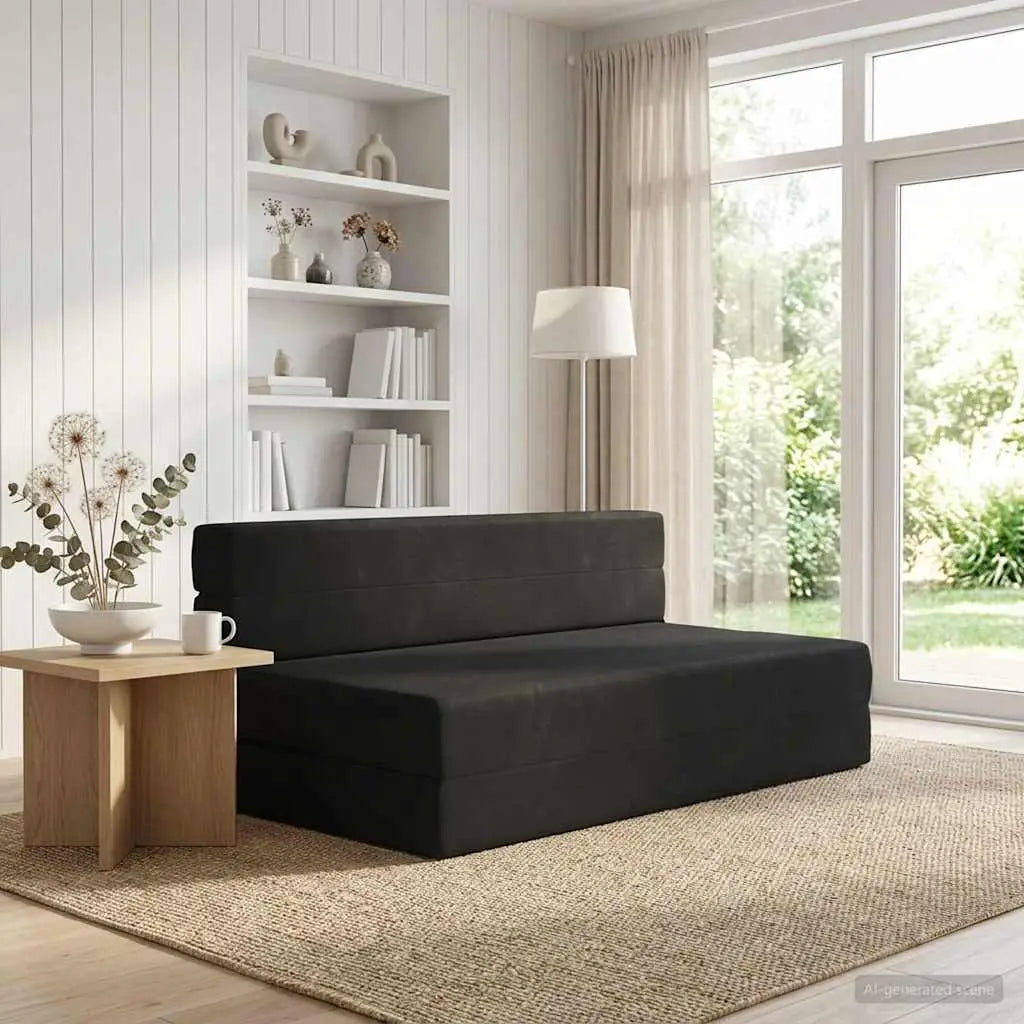 Canapé-lit pliable Noir 152 x 86,5 x 60 cm Tissu - XIOS