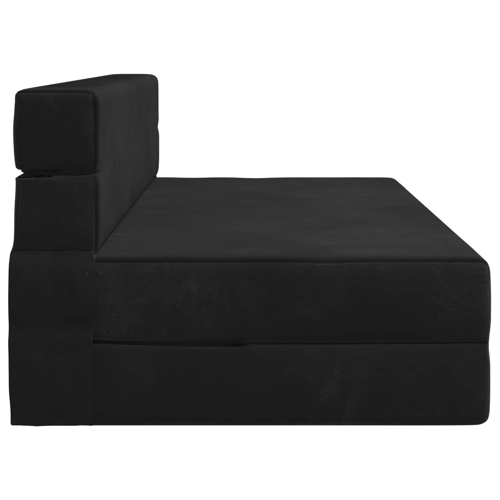 Canapé-lit pliant Noir 203 x 152 x 15 cm Velours - XIOS