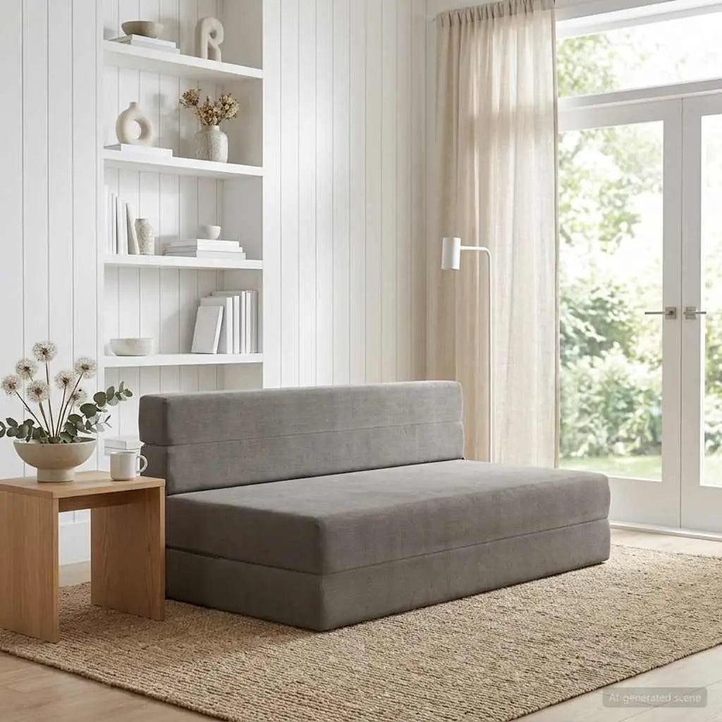 Canapé-lit pliable Gris clair 152 x 86,5 x 60 cm Tissu - XIOS