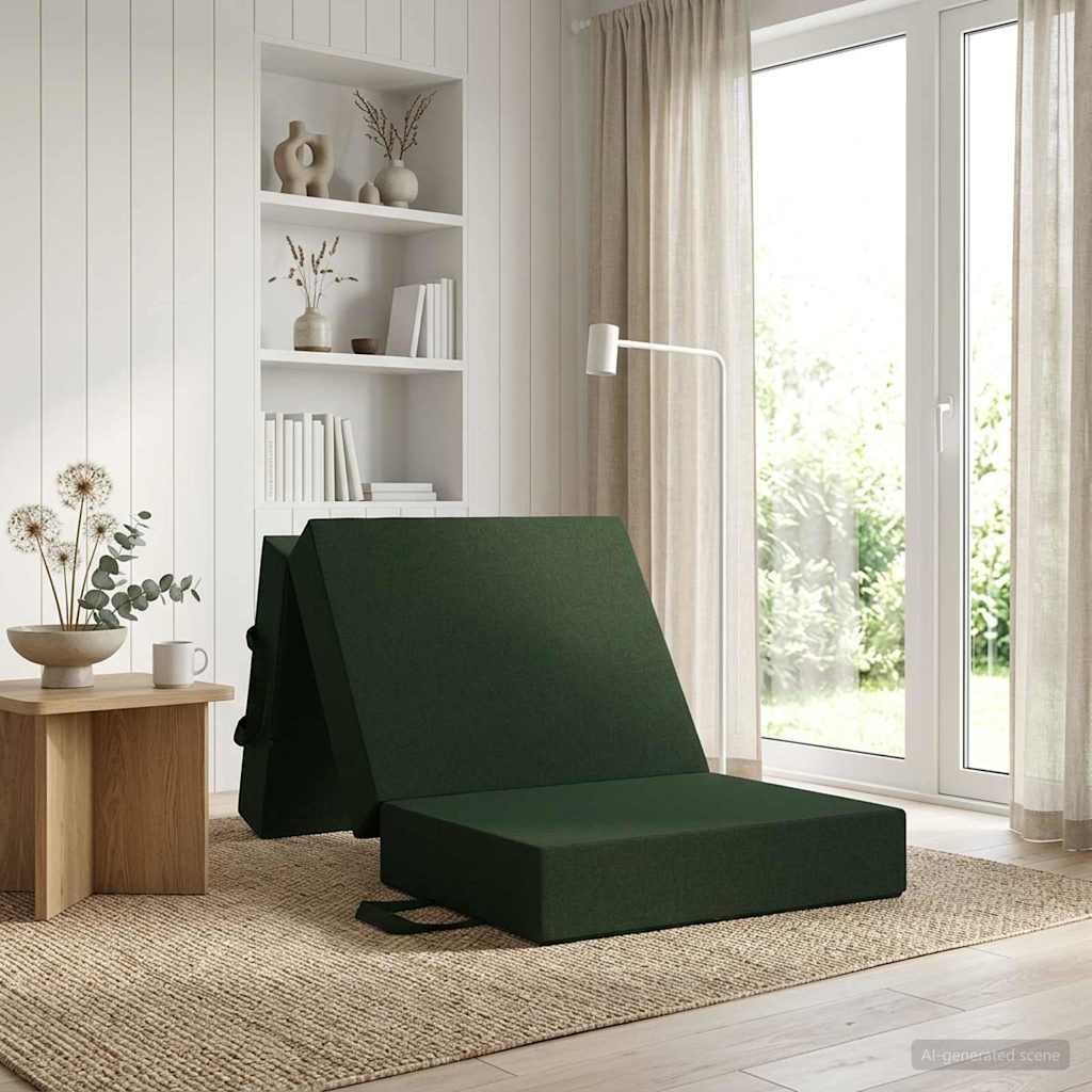 Canapé-lit pliable 75 x 63 x 45 cm Vert foncé - XIOS