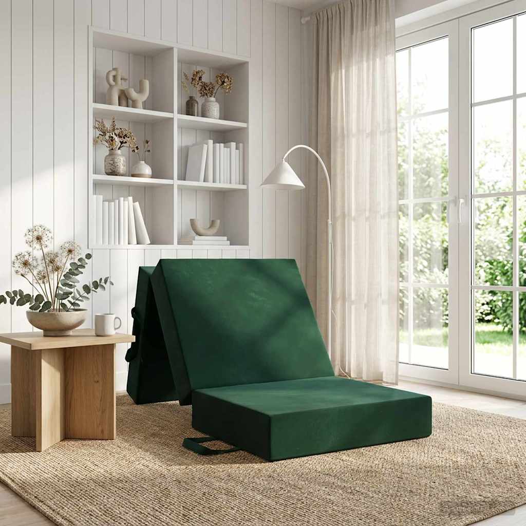 Canapé-lit pliable 75 x 67 x 45 cm Vert foncé - XIOS