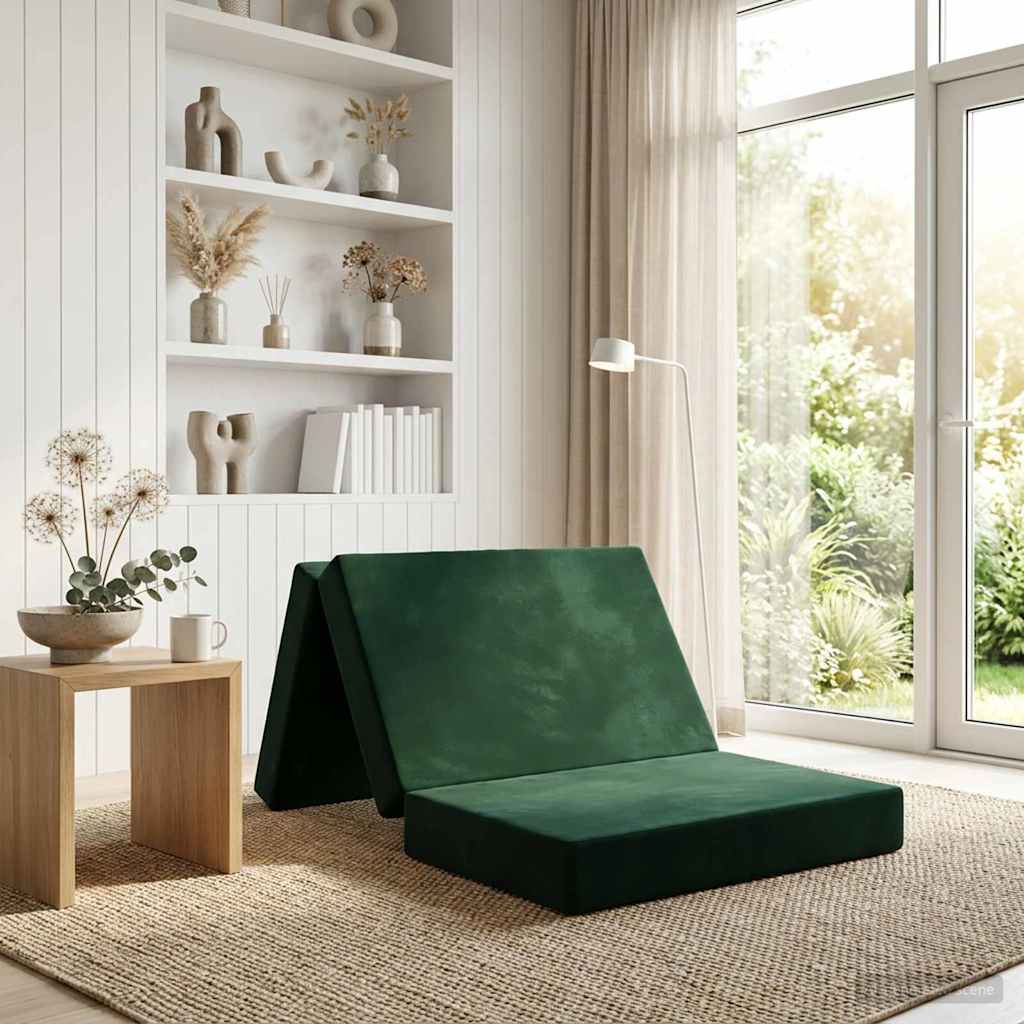Canapé-lit pliable 80 x 67 x 45 cm Vert foncé - XIOS