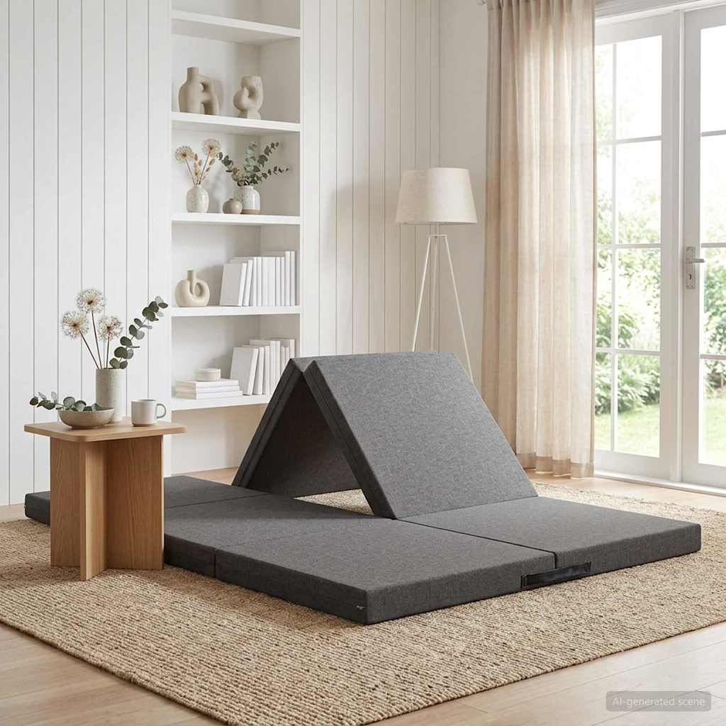 Canapé-lit pliable 140 x 67 x 45 cm Gris clair - XIOS