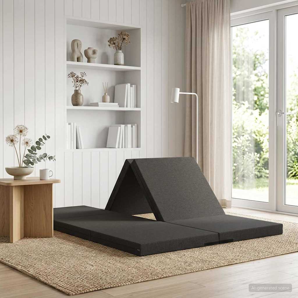 Canapé-lit pliable 140 x 67 x 45 cm Gris foncé - XIOS