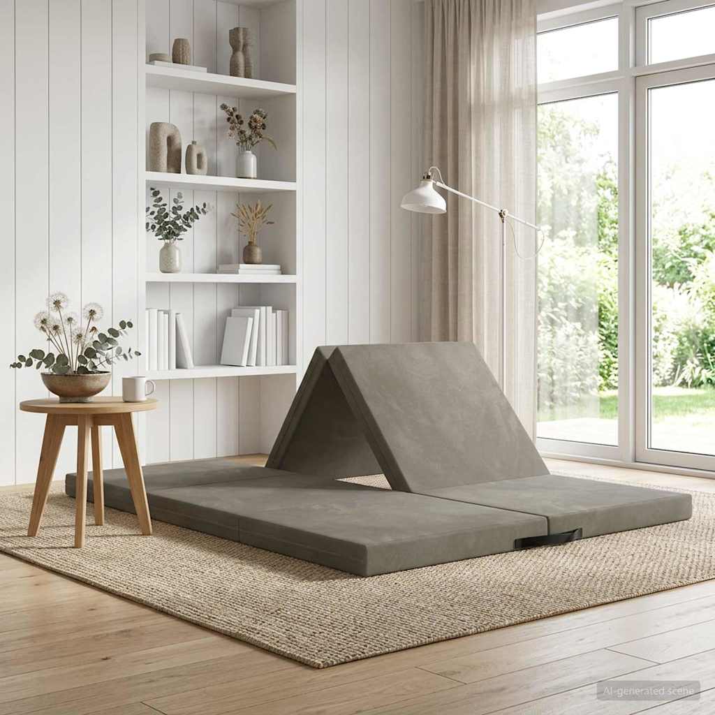 Canapé-lit pliable 140 x 67 x 45 cm Gris clair - XIOS