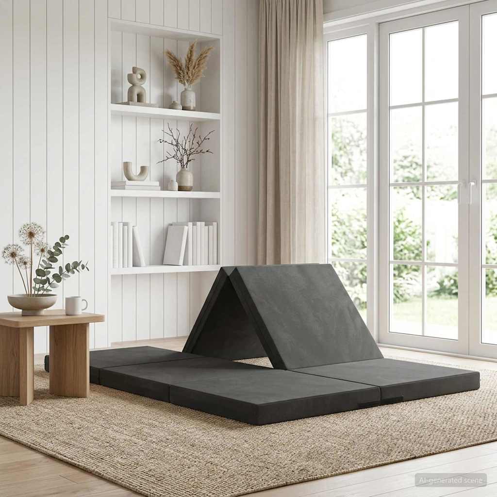 Canapé-lit pliable 140 x 67 x 45 cm Gris foncé - XIOS