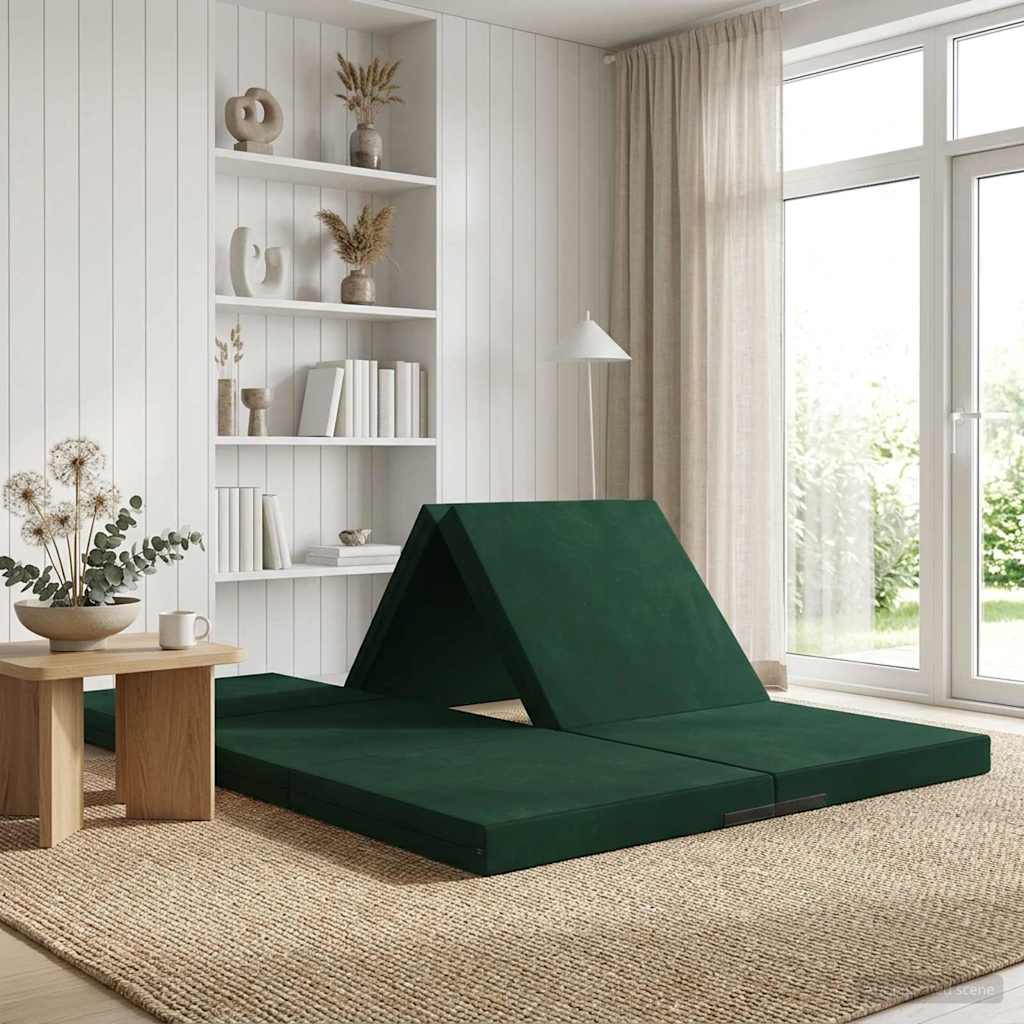 Canapé-lit pliable 140 x 67 x 45 cm Vert foncé - XIOS