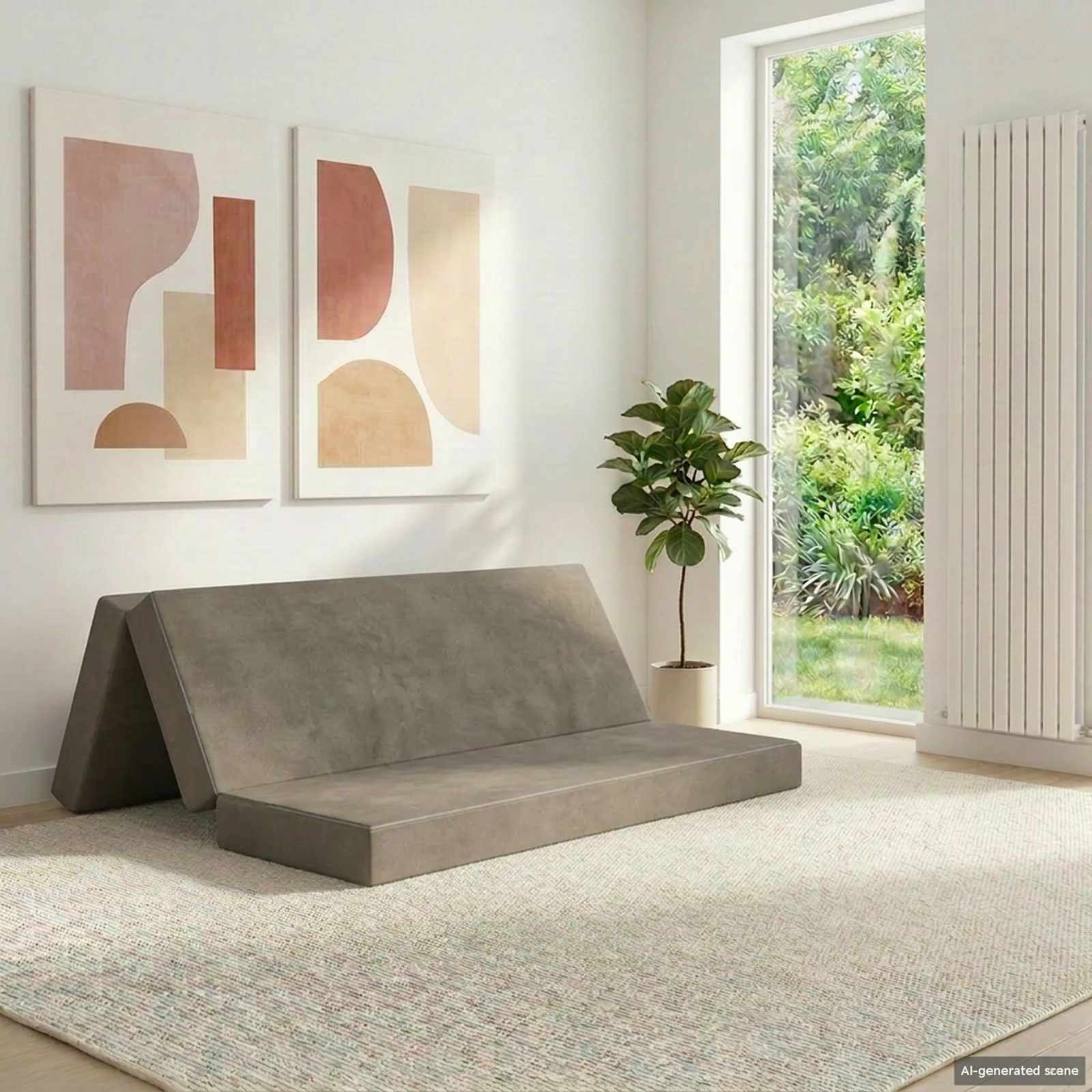Canapé-lit pliable 160 x 67 x 45 cm Gris clair - XIOS