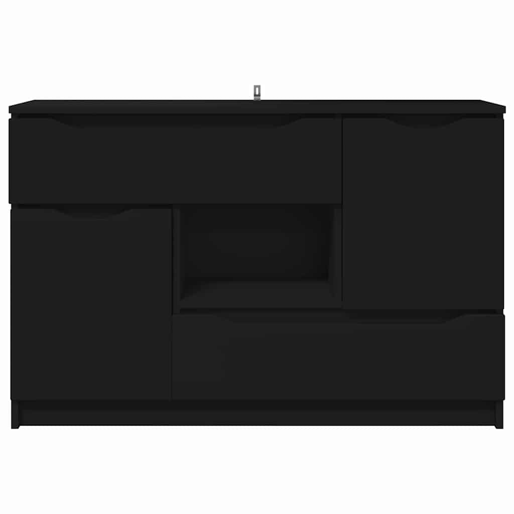 Buffet avec tiroir Noir 100 x 30 x 65,6 Bois d'ingénierie