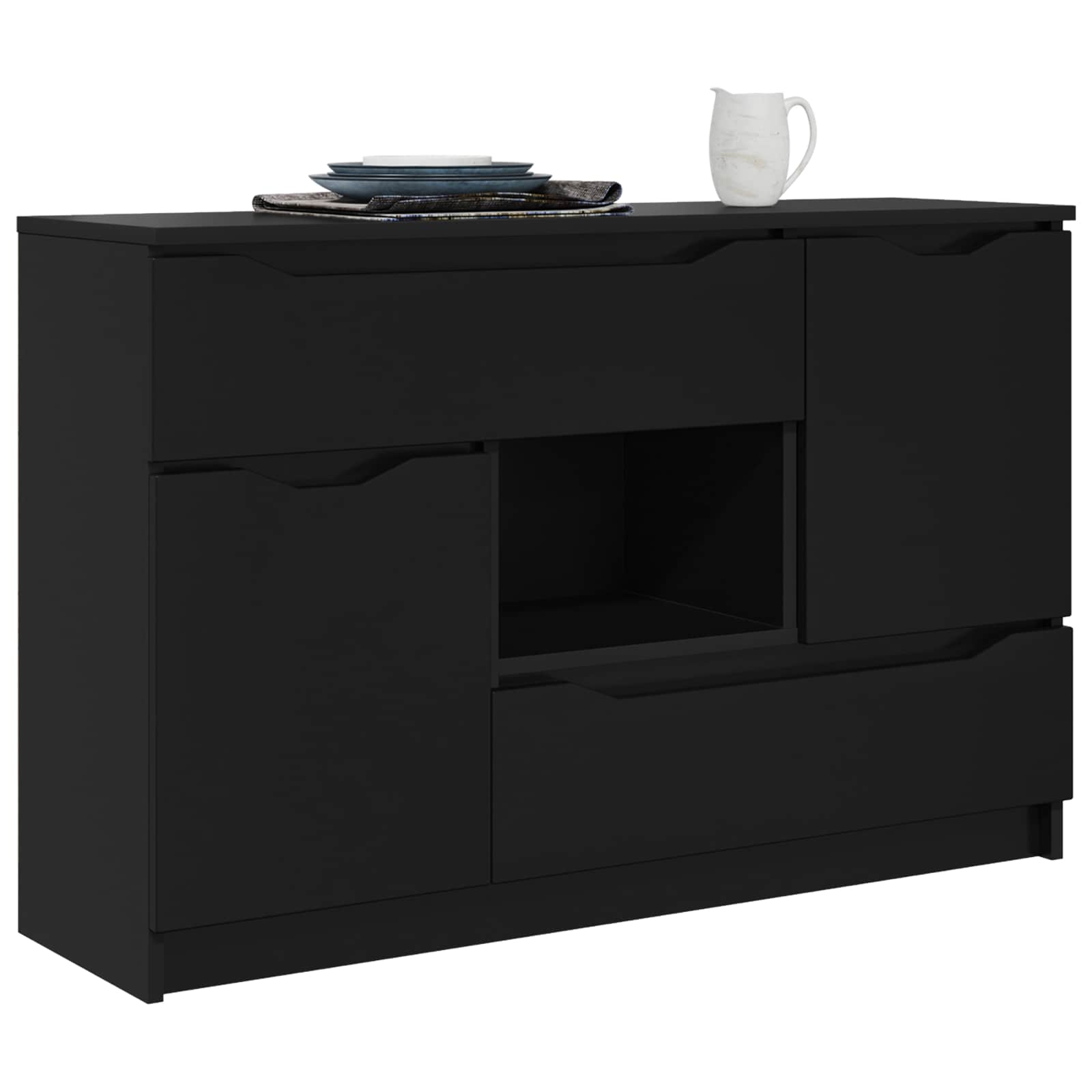 Buffet Noir 100 x 30 x 65,6 Bois d'ingénierie - XIOS