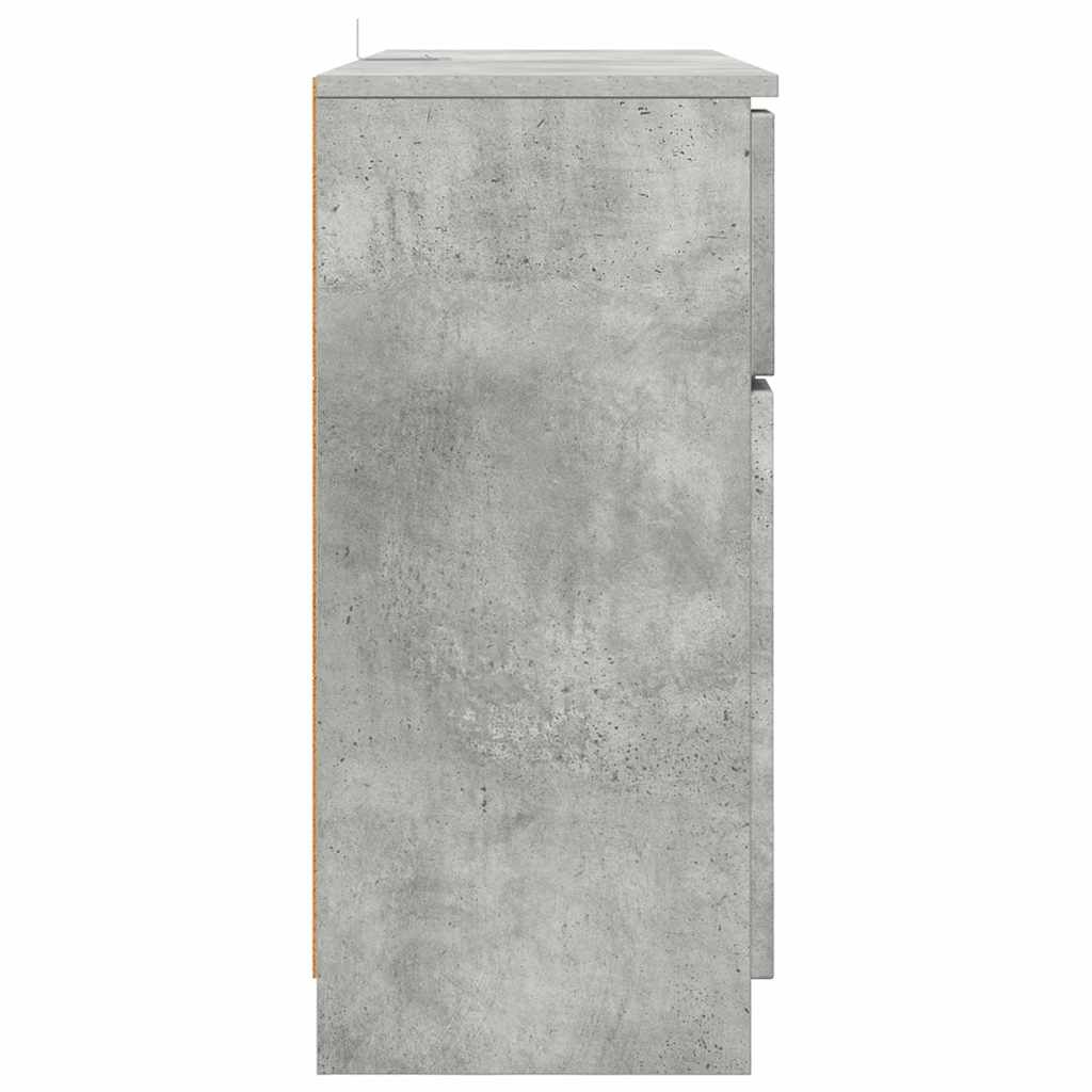 Buffet avec tiroir Gris béton 100 x 30 x 65,6 Bois d'ingénierie