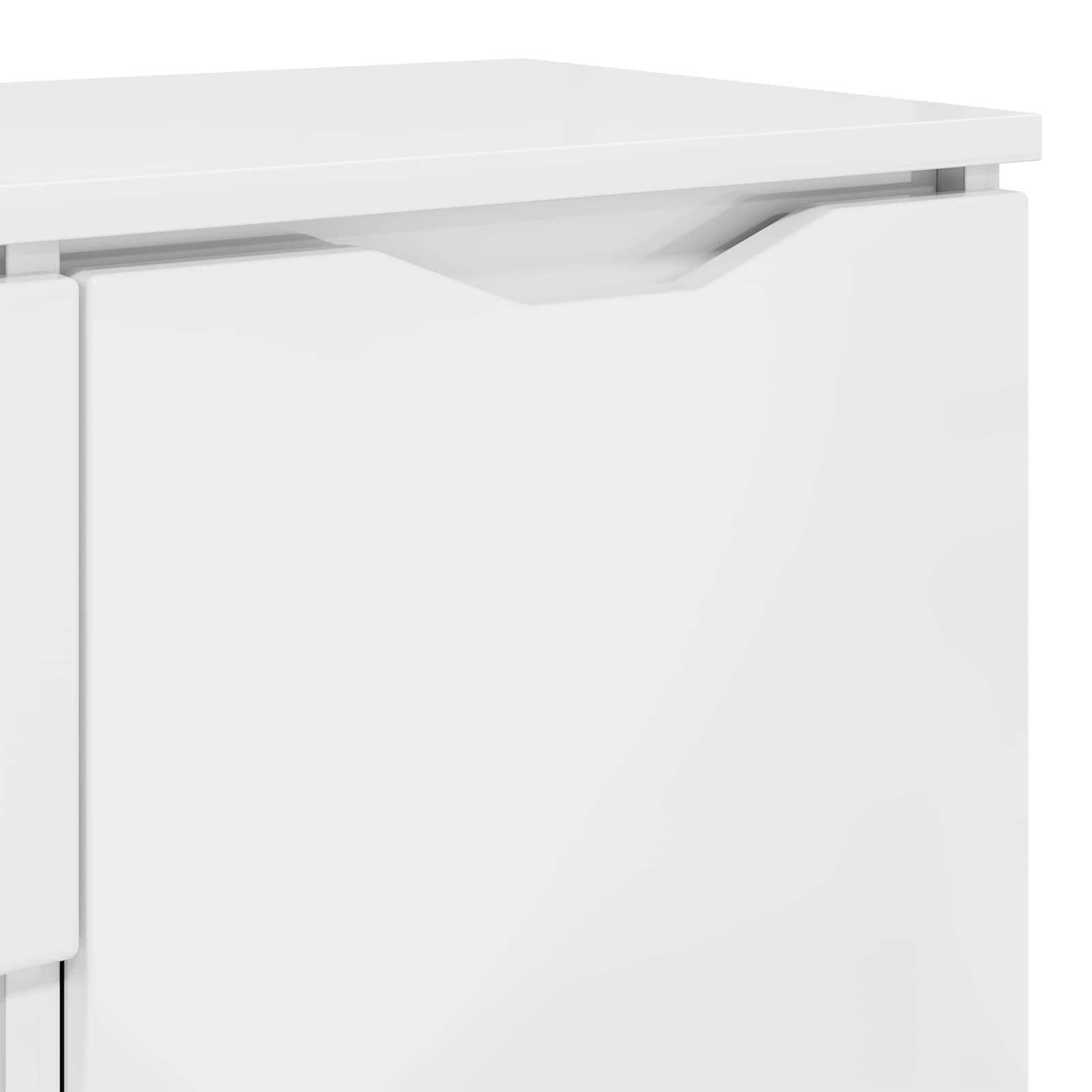 Buffet Blanc brillant 100 x 30 x 65,6 Bois d'ingénierie - XIOS