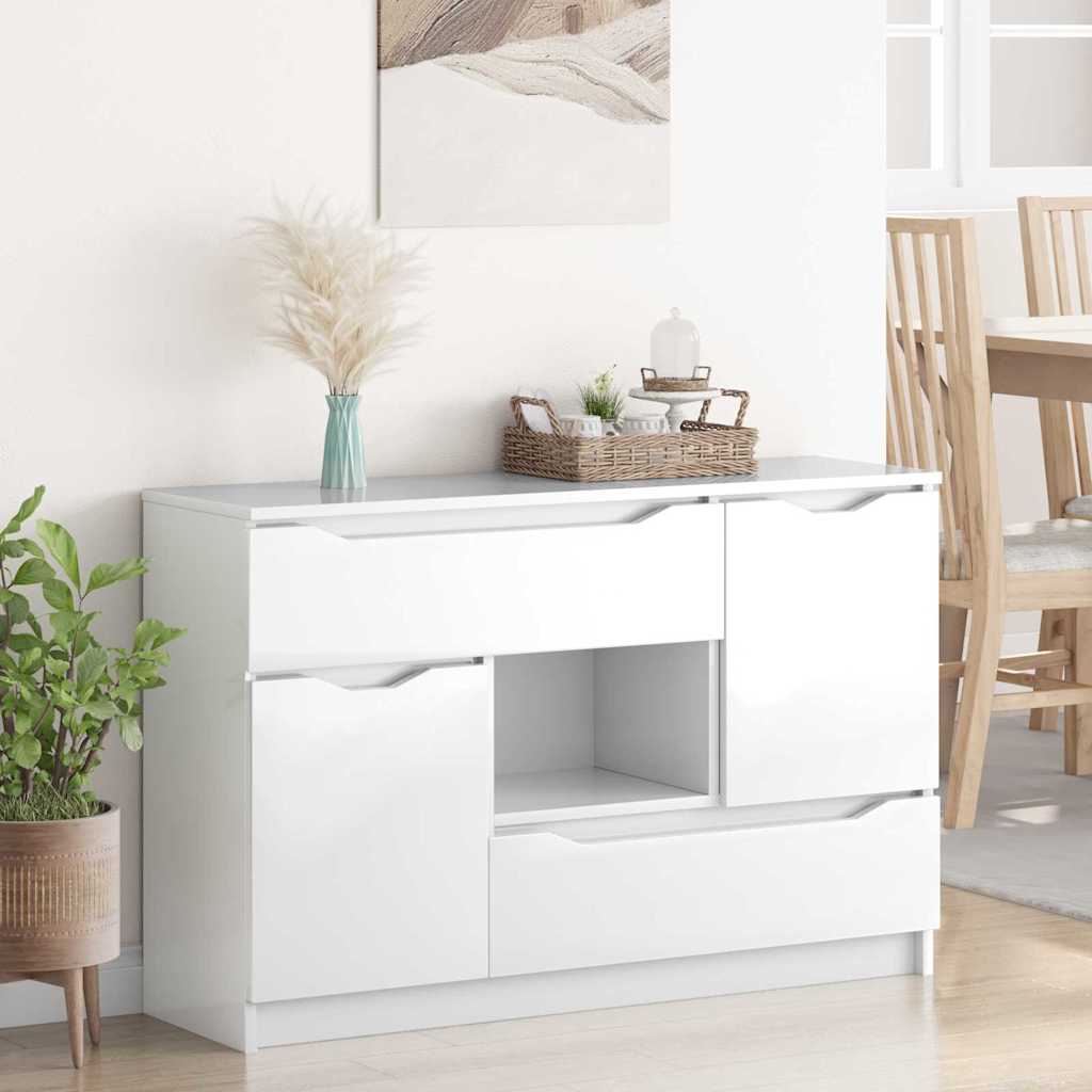 Buffet Blanc brillant 100 x 30 x 65,6 Bois d'ingénierie - XIOS