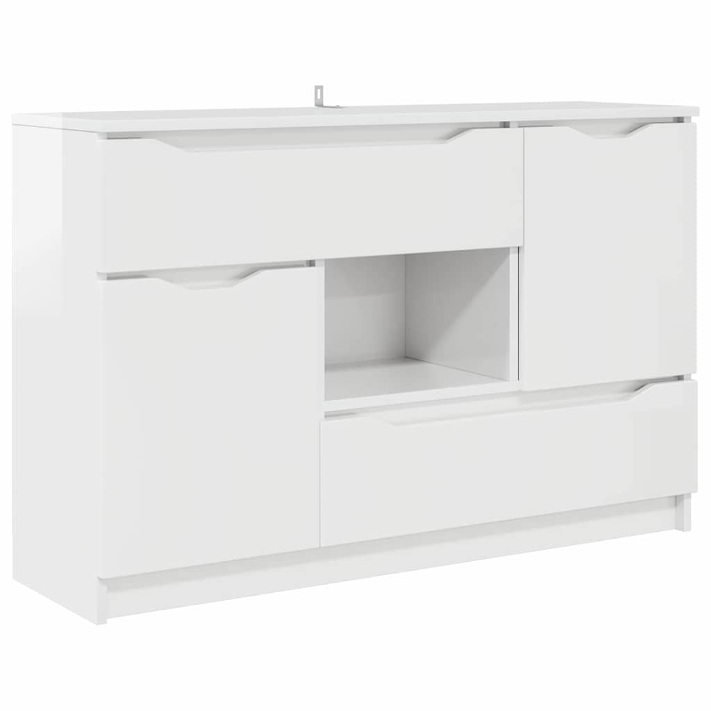 Buffet Blanc brillant 100 x 30 x 65,6 Bois d'ingénierie - XIOS