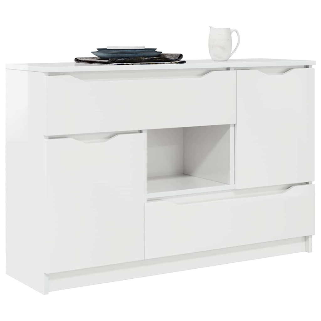 Buffet Blanc brillant 100 x 30 x 65,6 Bois d'ingénierie - XIOS
