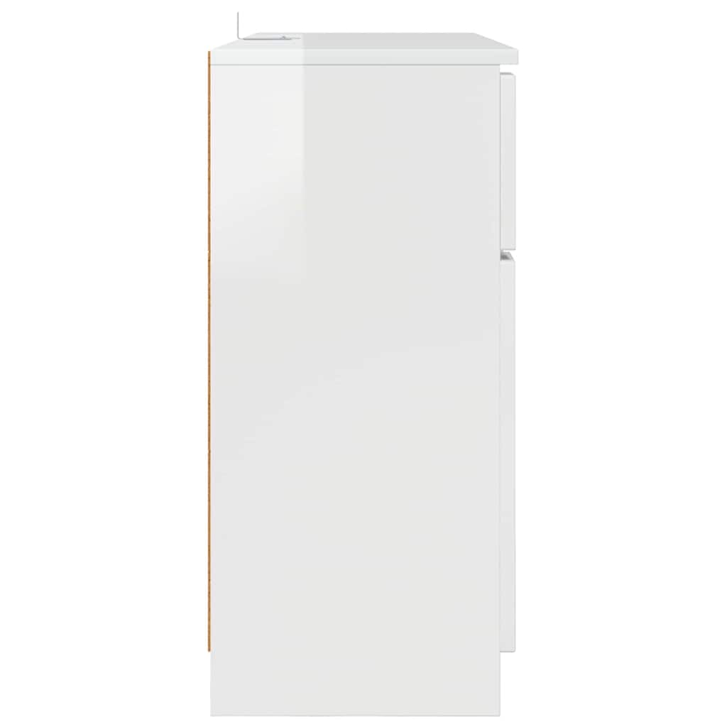 Buffet Blanc brillant 100 x 30 x 65,6 Bois d'ingénierie - XIOS